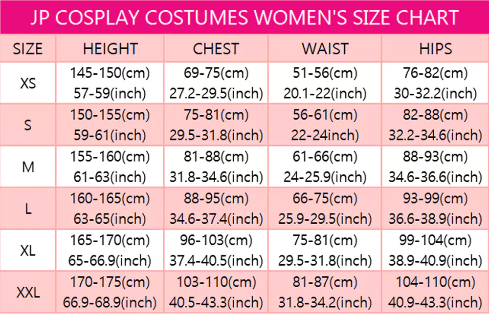 womens size chart